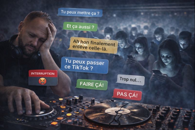 Le DJ ne construit plus une ambiance. Il empile des titres. Il ne guide plus la soirée. Il subit les demandes.